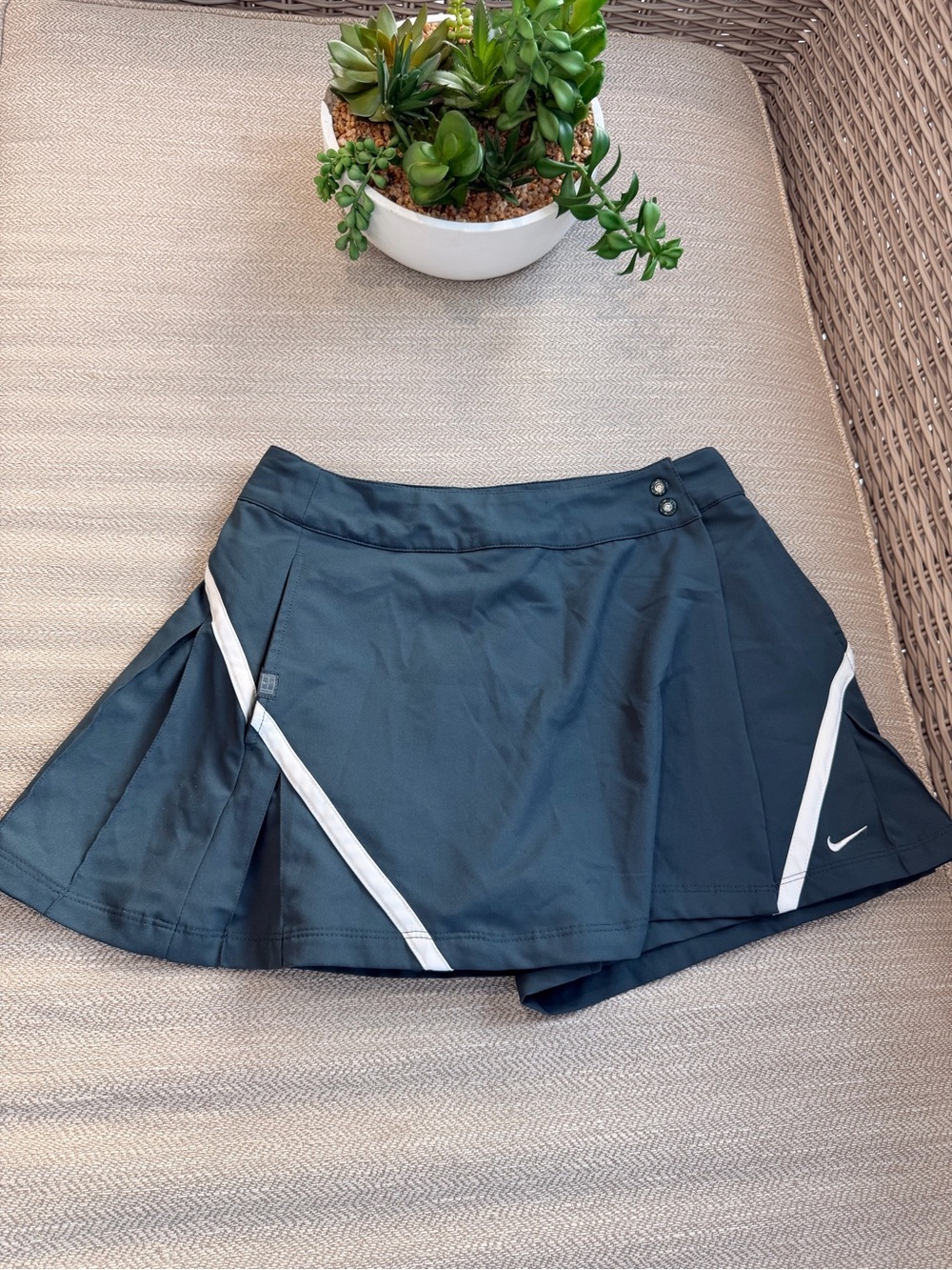 Nike Black Women's Athletic Skort with White Trim